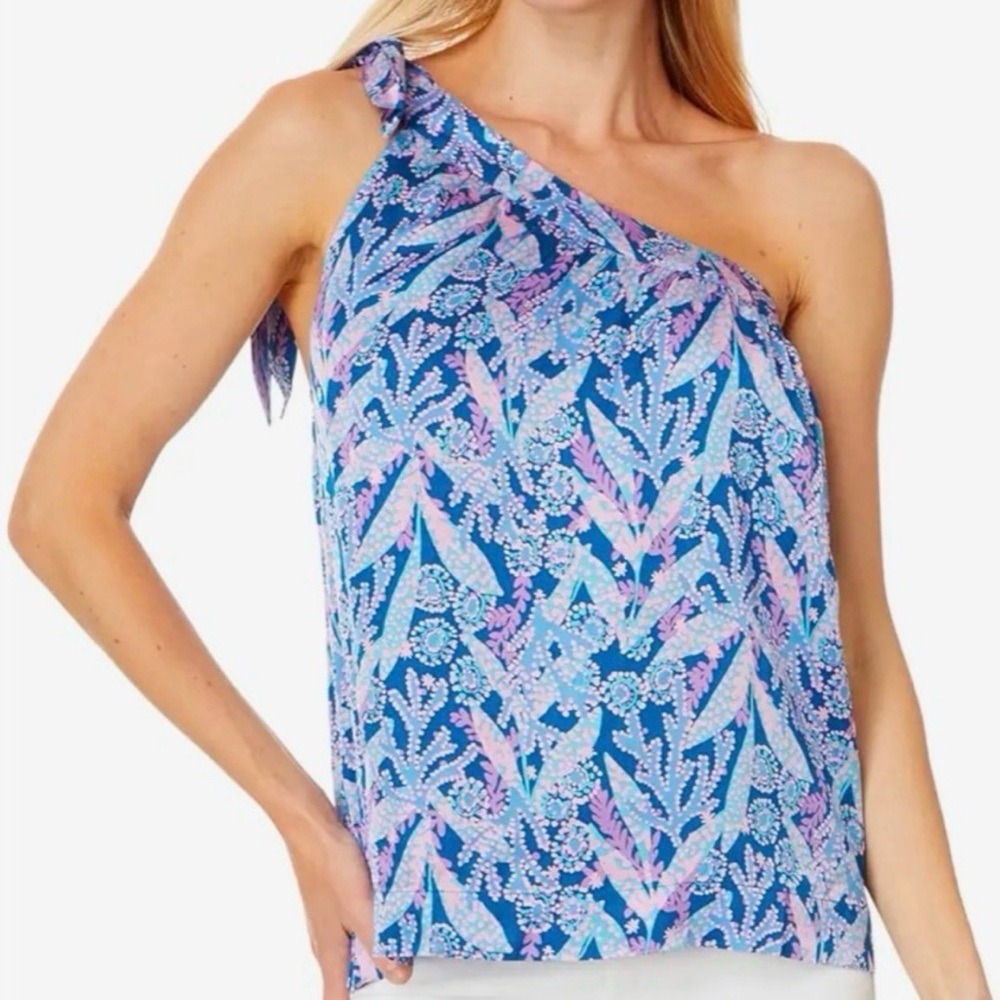 Bexler One Shoulder Top Barton Blue Star Gazing Size 0 NWT